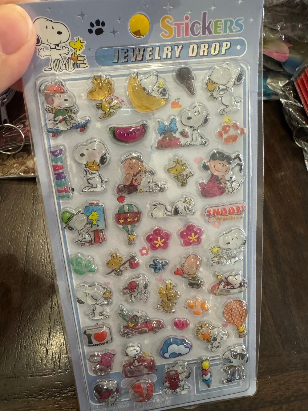 Peanuts Snoopy and friends 3D stickers with various characters and designs